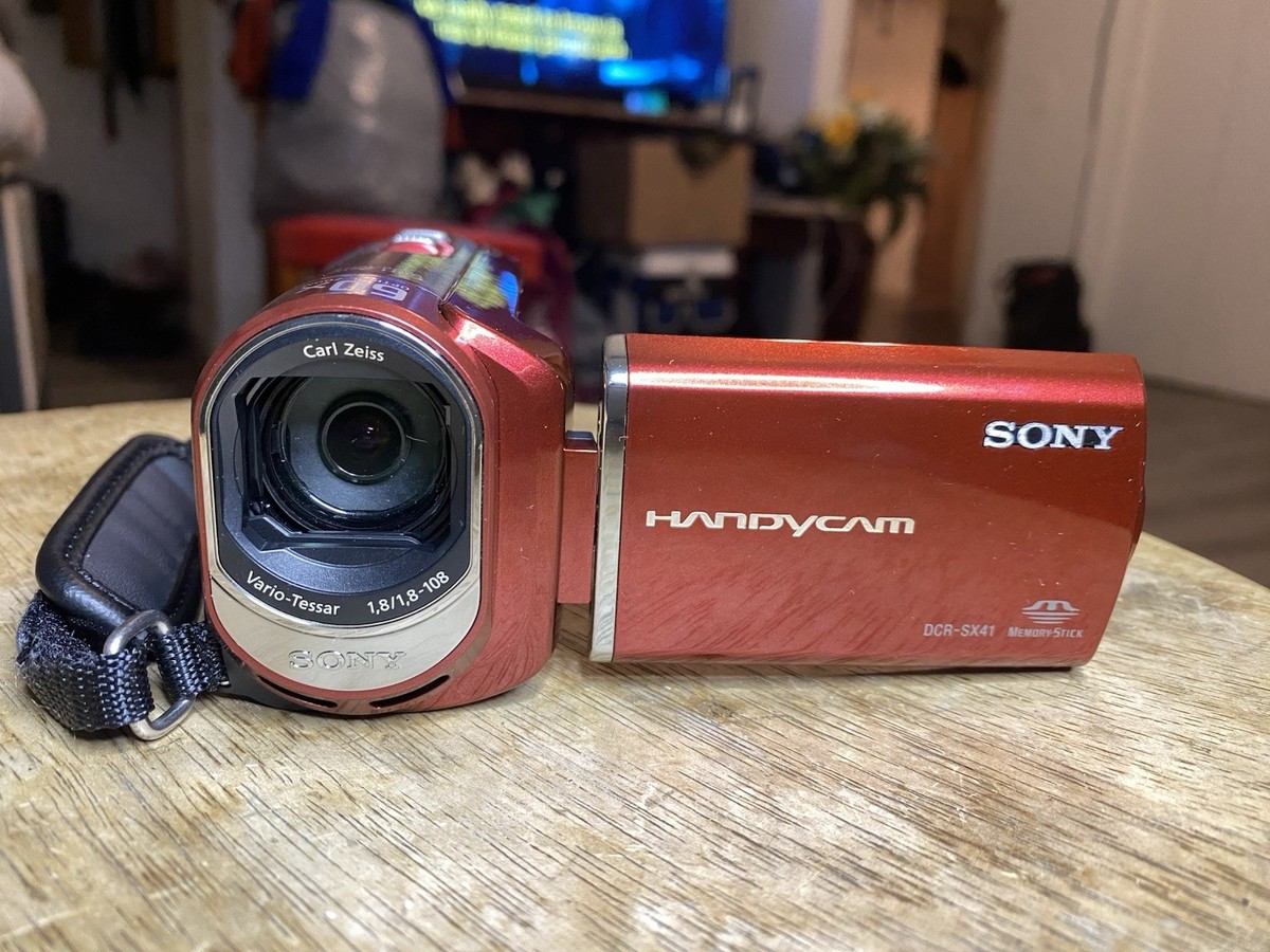 Sony Handycam DCR-SX41 8GB Red 60x Optical Zoom Digital Camcorder
