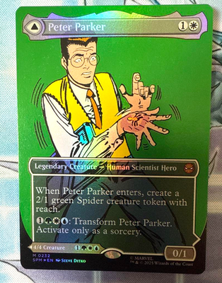 MTG Marvel Spider-Man Peter Parker No.232 FOIL Borderless English