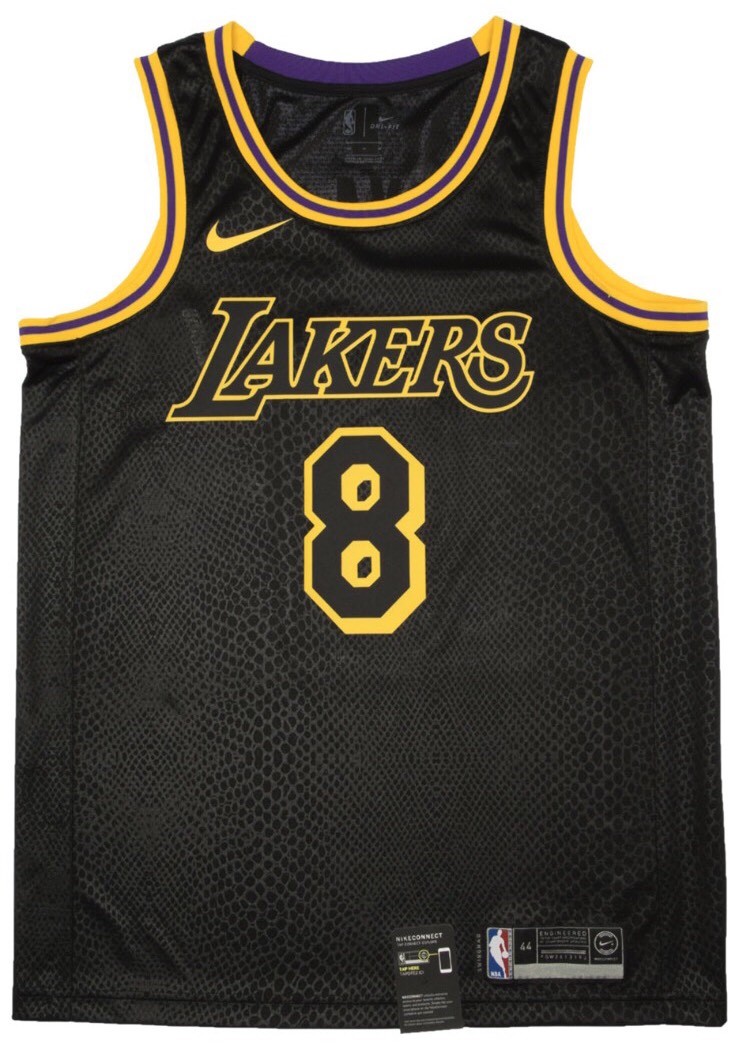 NIKE KOBE BRYANT LA LAKERS BLACK MAMBA CITY EDITION SWINGMAN #8