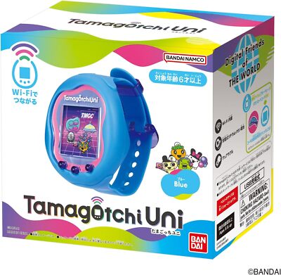 BANDAI Tamagotchi Uni Blue Wifi Tamaverse Handheld Game Battery