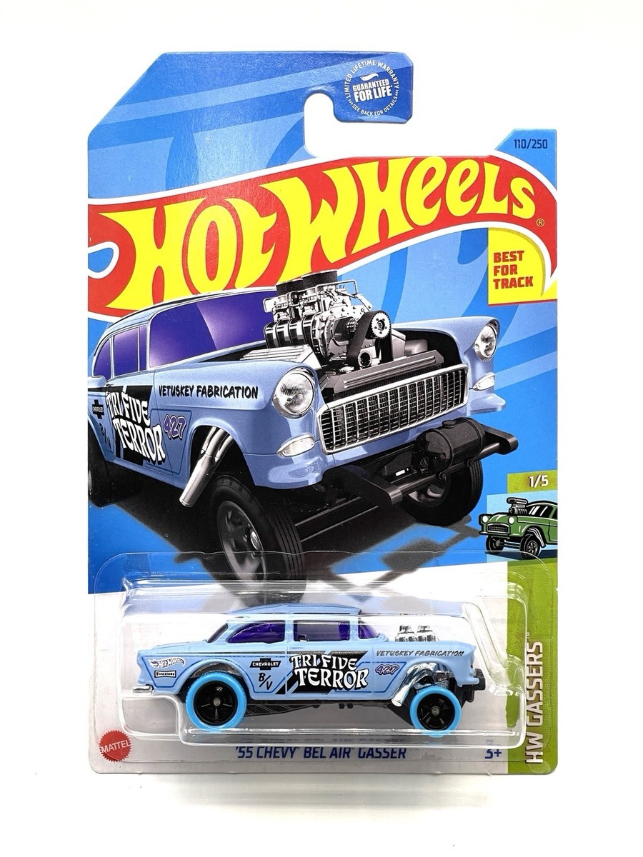 Hot Wheels '55 Chevy Bel Air Gasser Tri-Five Terror (blue) CUSTOM