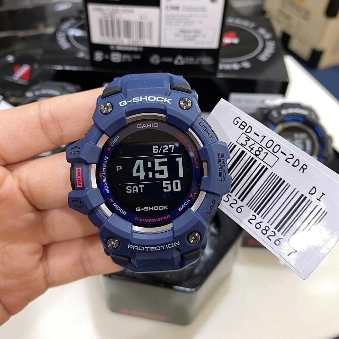 Casio G-Shock GBD100-2 Blue G-Squad Bluetooth Mobile Link Fitness