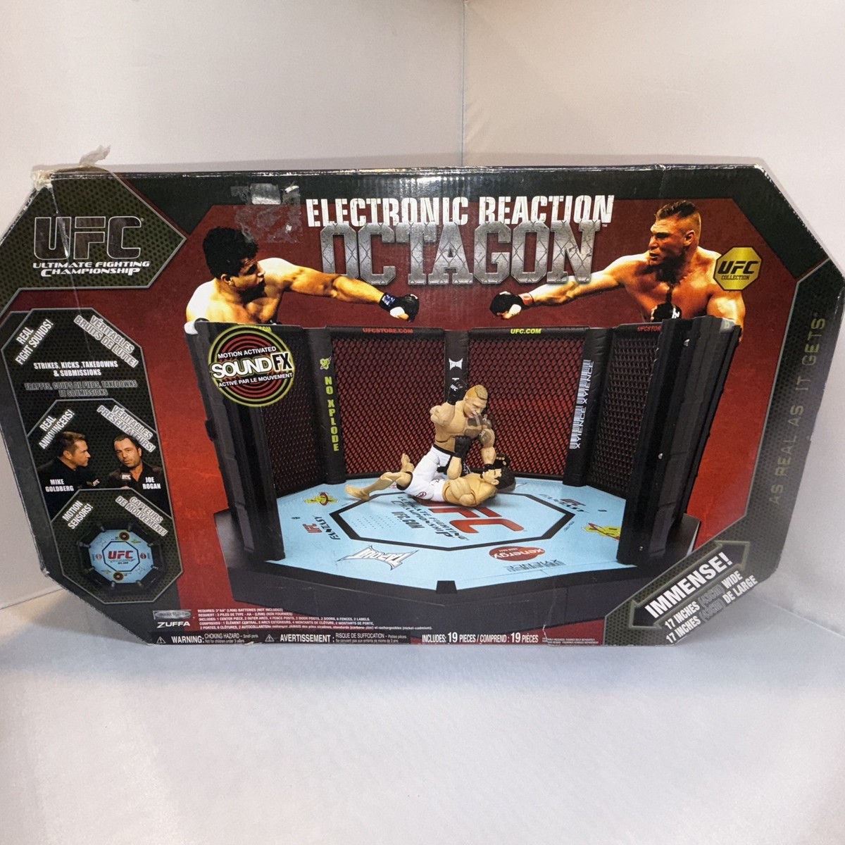 UFC ELECTRONIC REACTION OCTAGON Jakks Pacific MMA Ring w/ Sound