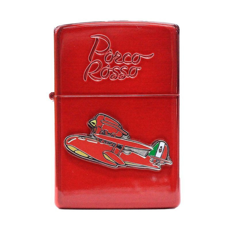 Zippo Porco Rosso SAVOIA S-21 Metal Red Studio Ghibli Hayao