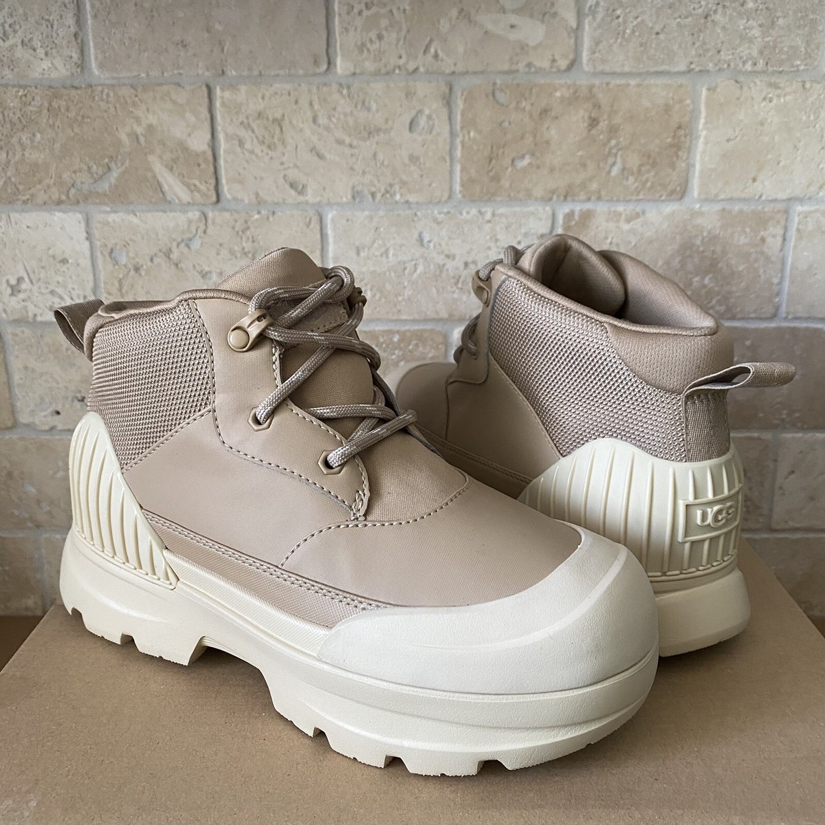 UGG NEUMEL X SAND LEATHER ANKLE RAIN BOOTS WOMEN'S SIZE US 9.5 | eBay