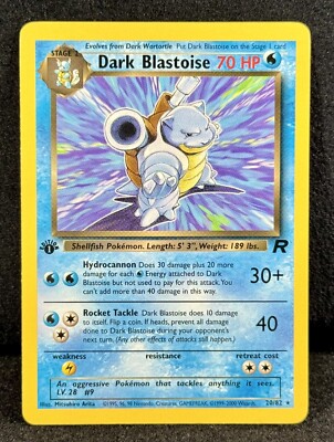 🔥Dark Blastoise 1st EDITION Team Rocket 20/82 Unlimited Holofoil
