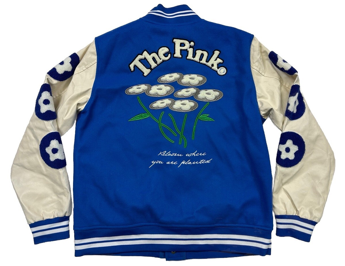 VANDY THE PINK Varsity Jacket Men's Small Blue Lightweight Jacket