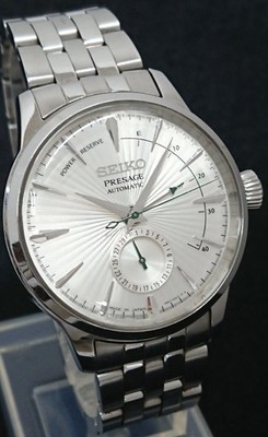 SEIKO Presage Power Reserve 4R57-00E0 Date Silver | eBay