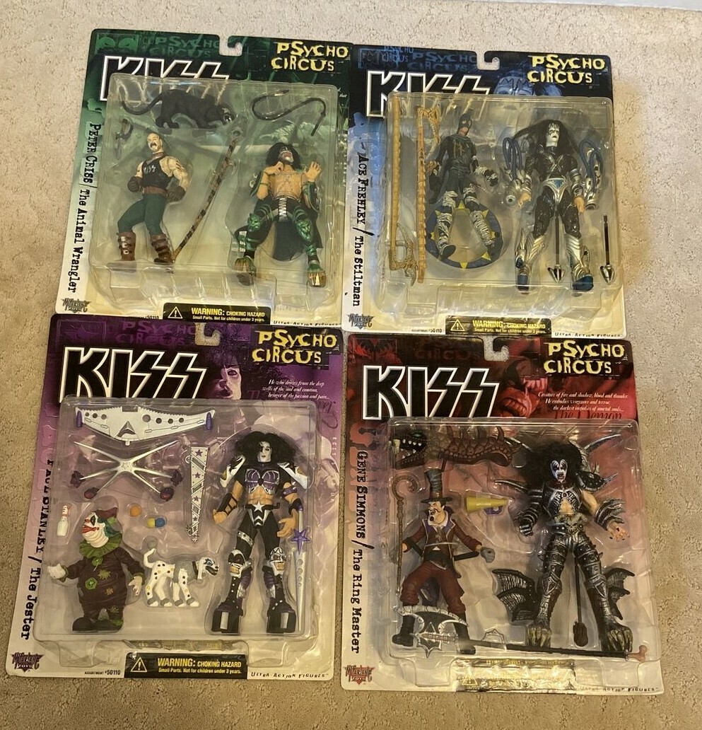McFarlane Toys KISS Psycho Circus Complete Set 4 Action Figures | eBay