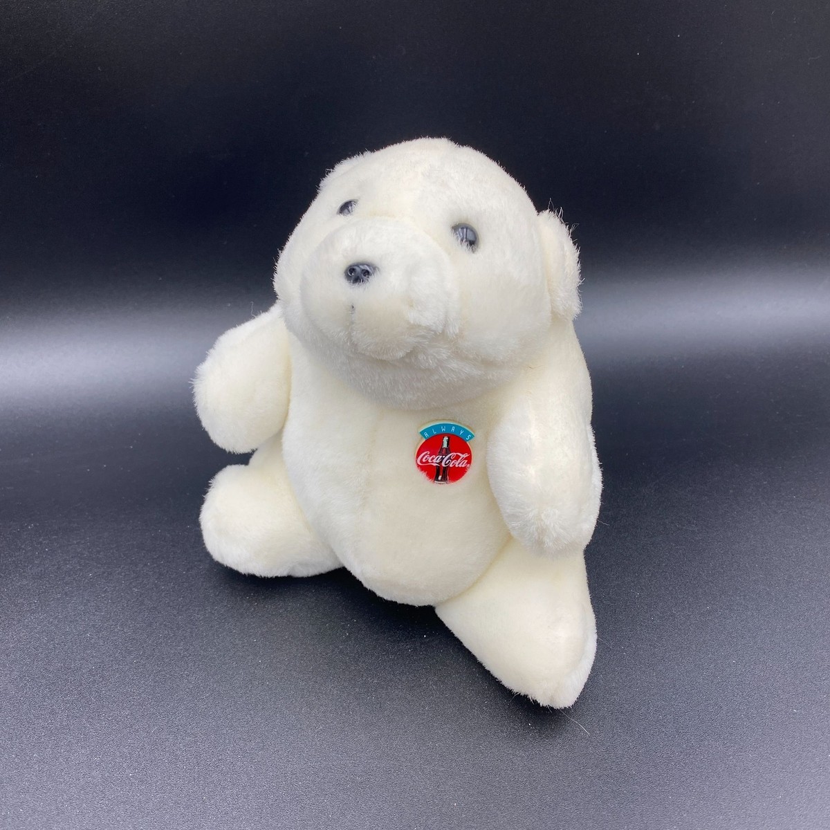 Vintage 1993 White Coca Cola Polar Bear Plush Stuffed Animal Toy