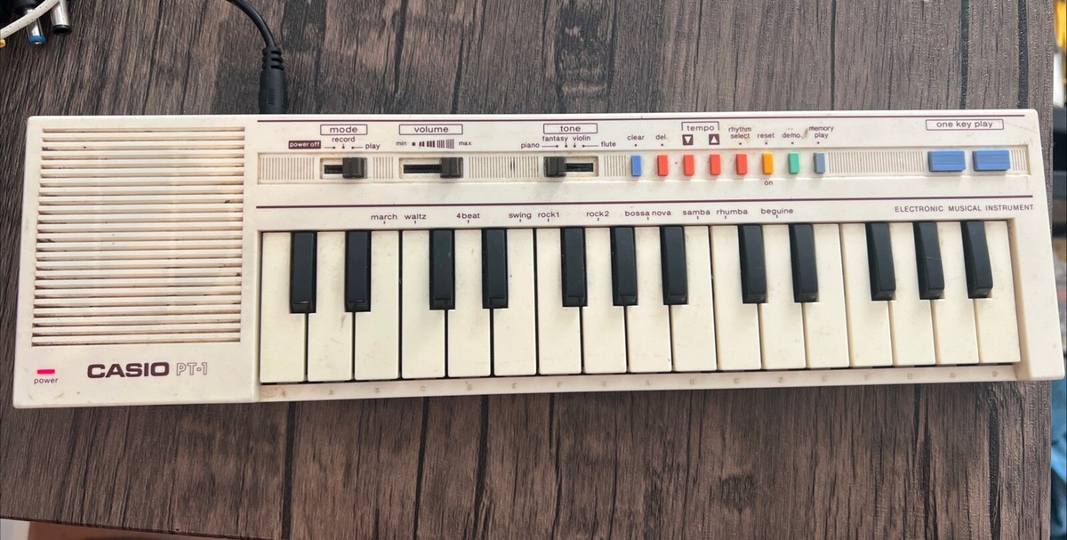 Casio PT-1 Electronic Keyboard And Mini Synthesizer 29-Key Made In