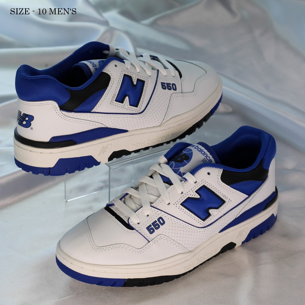 Size 10M - New Balance 550 White Blue Low Top Sneakers (BB550SN1