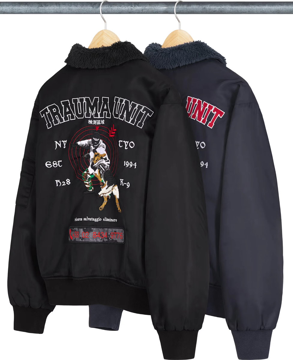 Supreme AOI Nylon Bomber Jacket Black Navy 2colors SS25 | eBay