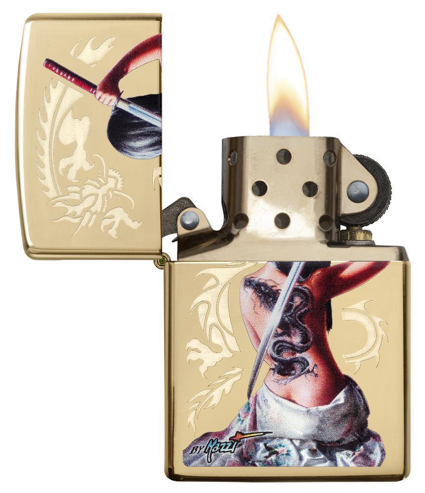 Zippo Windproof Lighter, Dragon Lady Sword, Designed By Mazzi