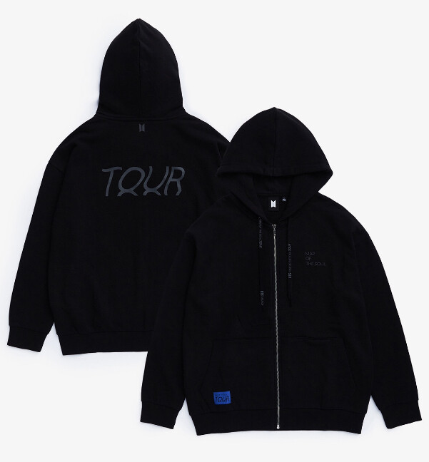 BTS MAP OF THE SOUL TOUR ZIP-UP HOODY MOT TOUR EDITION HOODIE