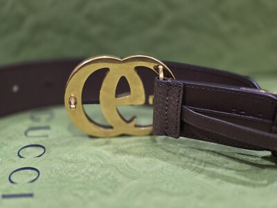 Gucci x Adidas Belt 85 34 GG Marmont Buckle Brown Leather Supreme