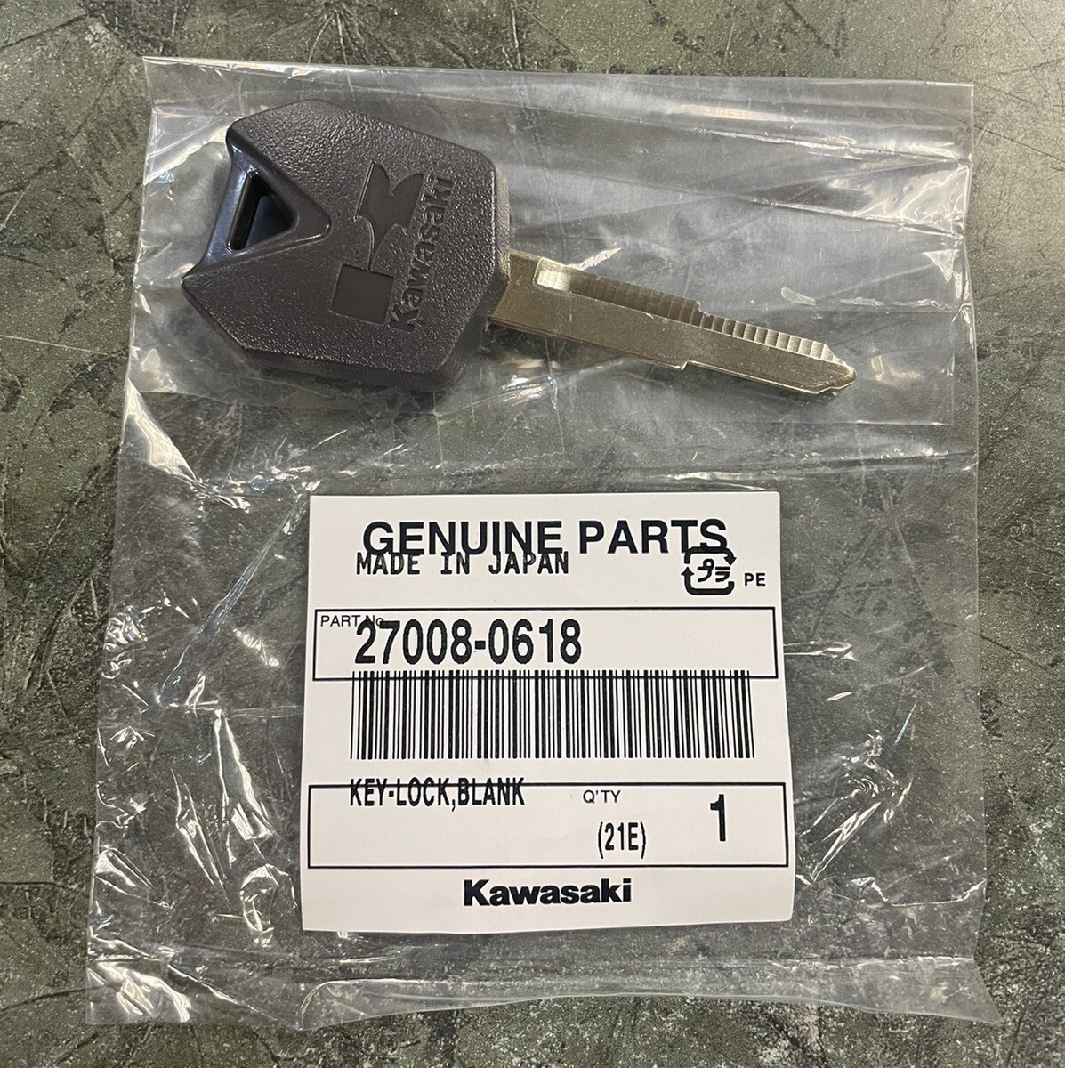 OEM Kawasaki Key Blank Ninja ZX 6R 6RR 10R 12R 14 650R Versys 650