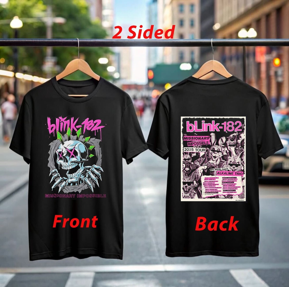 Blink-182 Missionary Impossible Tour 2025 T-Shirt Official Concert