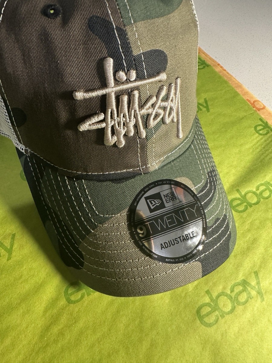 Stussy X New Era 9Twenty Baseball Trucker Mesh Cap Hat Camo