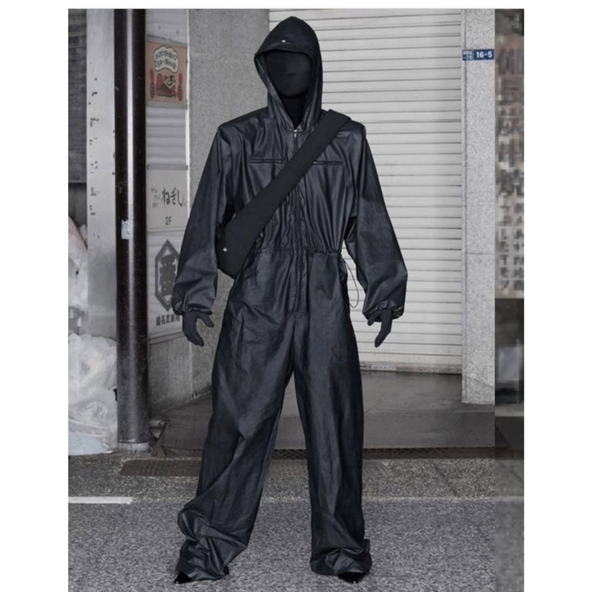 Yeezy Gap Engineered by Balenciaga Coated Cotton Overall - Black L