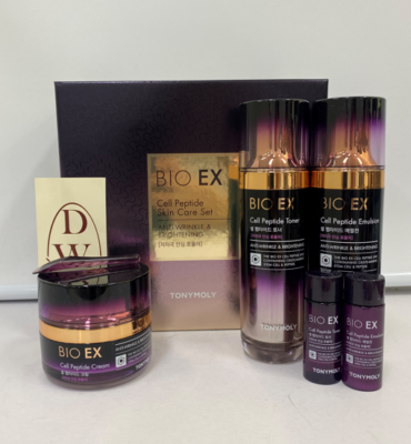 Tonymoly Bio EX Cell Peptide 3pcs Set Toner Emulsion Cream Gift