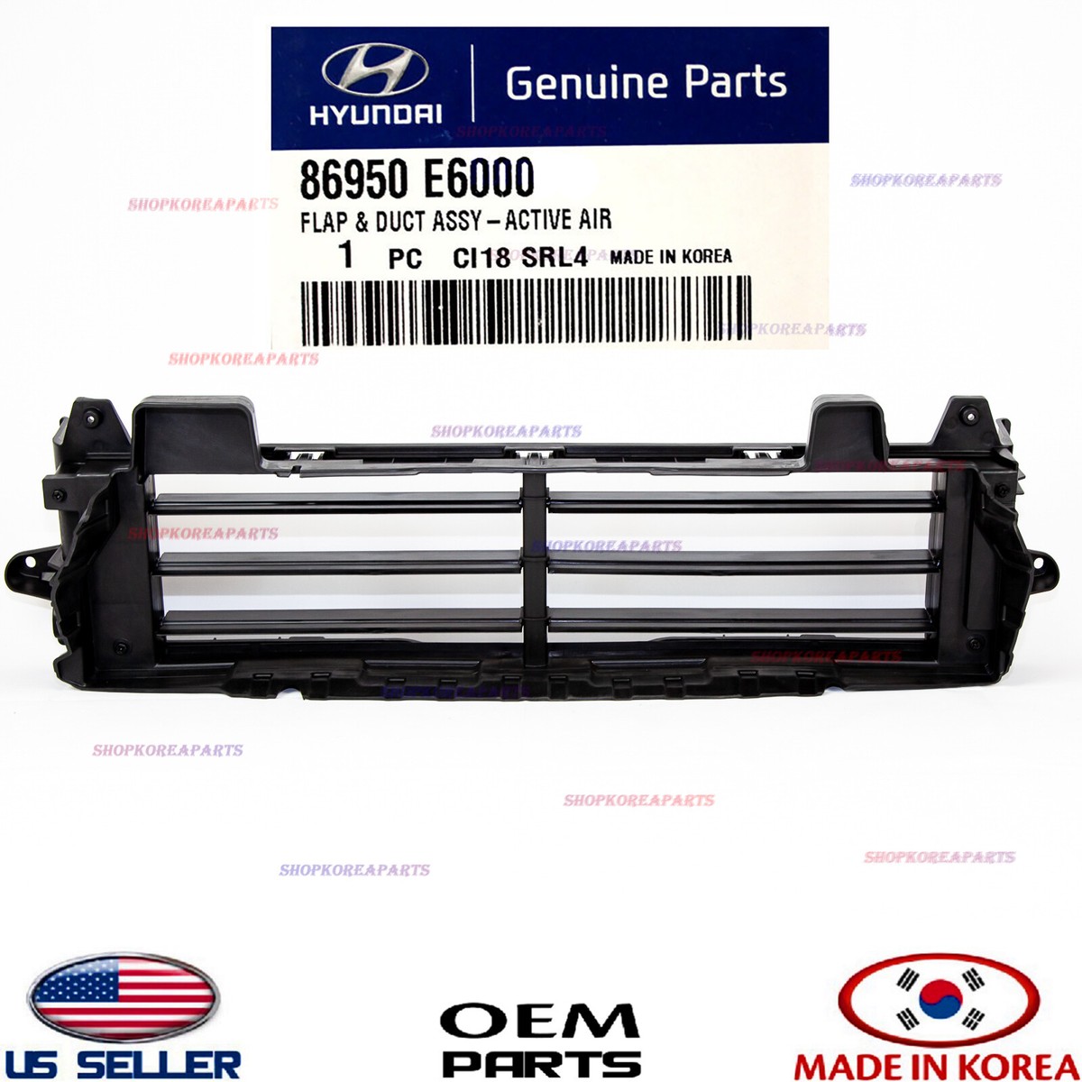 Genuine Air Shutter Flap Duct Grille Deflector ⭐OEM⭐ Sonata