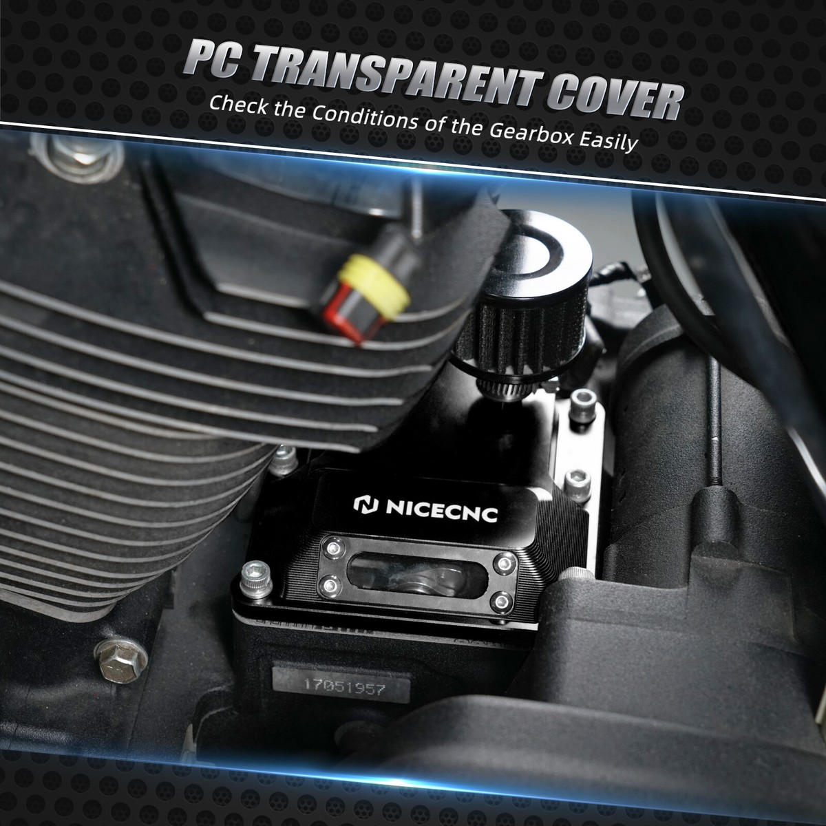 CNC Gearbox M8 Transmission Vent Top Cover For Harley Street Road