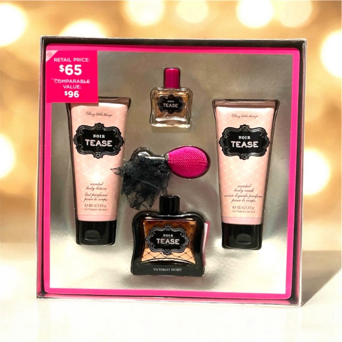 VICTORIA'S SECRET Noir Tease 4 - Piece Gift Set NEW IN BOX | eBay