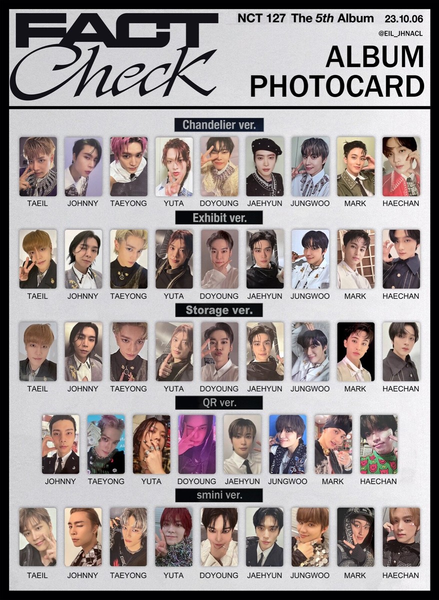 NCT 127 5th album FACT CHECK OFFICIAL PHOTOCARD ALBUM | eBay