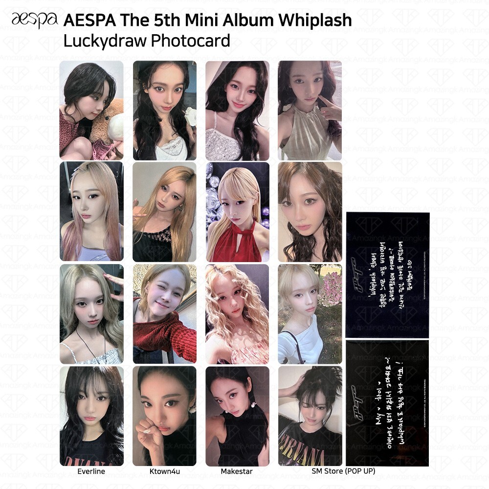 Aespa The 5th Mini Album Whiplash SM Store Makestar Luckydraw