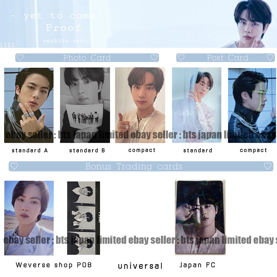 BTS JIN PROOF Official Photocard Standard Compact Fan club