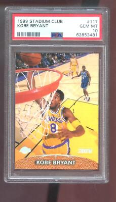 1999-00 Topps Stadium Club #117 Kobe Bryant PSA 10 Graded Card NBA