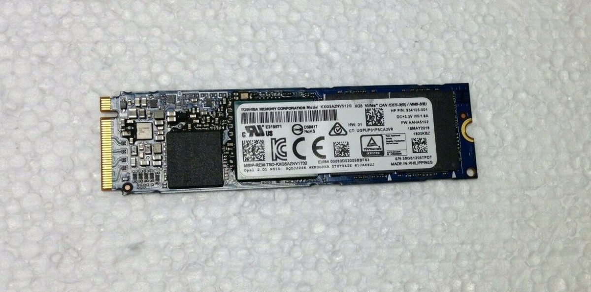 Toshiba KXG5AZNV512G XG5 NVMe M.2 SSD 512GB HP P/N 934105-001 | eBay