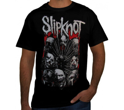 SLIPKNOT FACES PUNK ROCK Black T Shirt | eBay