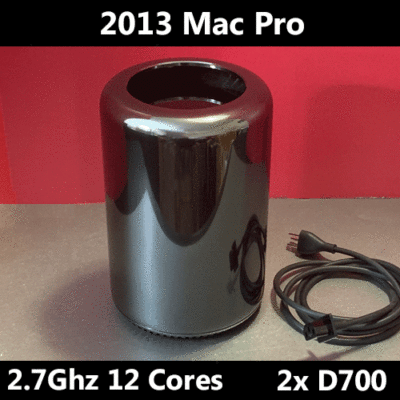 2013 Mac Pro | 2.7 GHz 12 Cores | Dual AMD D700 | 64GB RAM | 1TB