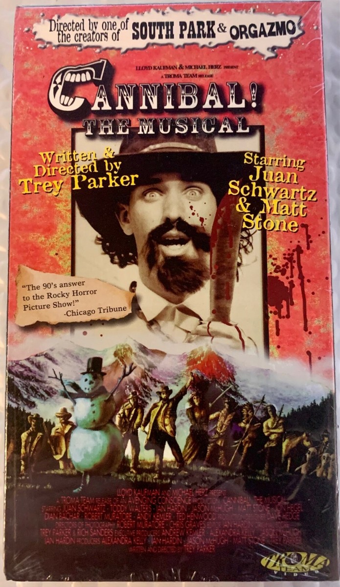 Cannibal! The Musical VHS,1998 Rare Troma- Trey Parker, Matt Stone