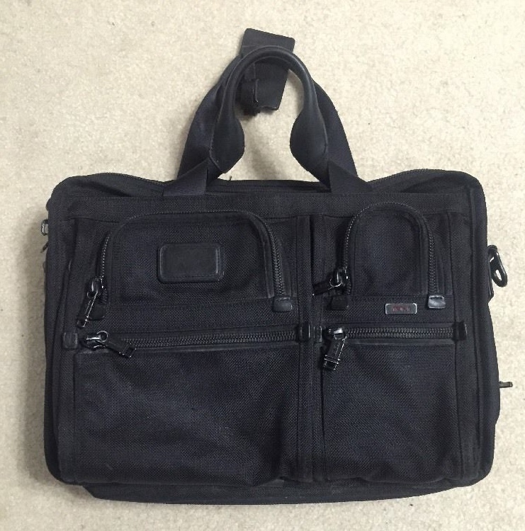 Tumi Alpha Ballistic Laptop Bag Black Nylon Expandable 26141DH