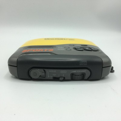 Vintage 1996 Sony Sports Discman CD Player - ESP - Yellow/Gray (D