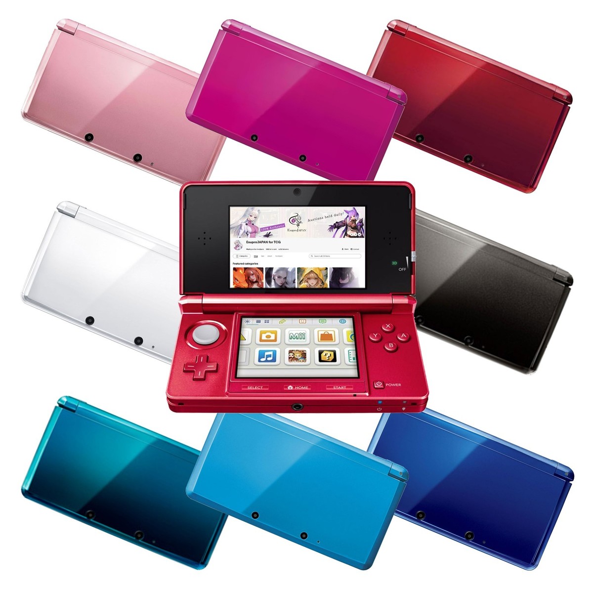 Nintendo 3DS Console Only Rank A Various Colors Japanese Working
