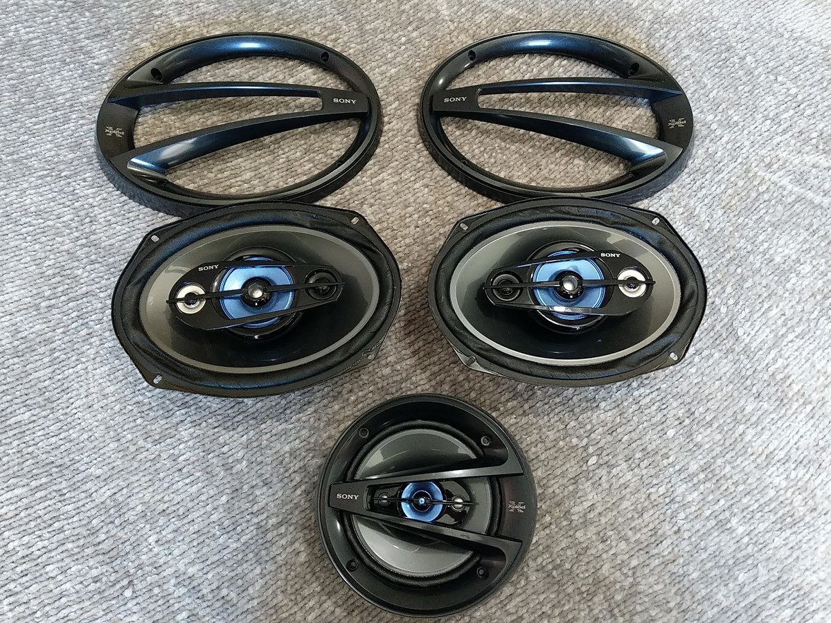 Pair Sony Xplod XS-R6944 300W 4-Way Car Speakers + Sony XS-R1644