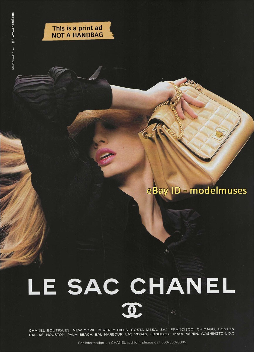 CHANEL Handbags 1-Page Magazine PRINT AD Fall 2000 NATASA VOJNOVIC