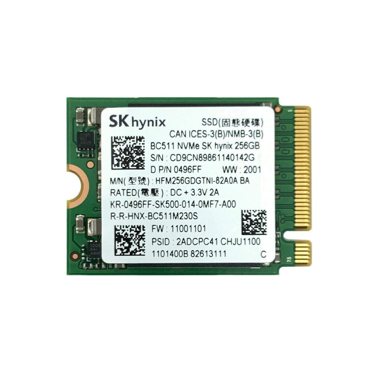 SK HYNIX BC511 256gb 2230 M.2 NVMe SSD Gen3 Solid State Steam Deck
