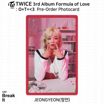 TWICE 3rd Album Formula of Love : O+T= 3 Official Photocard