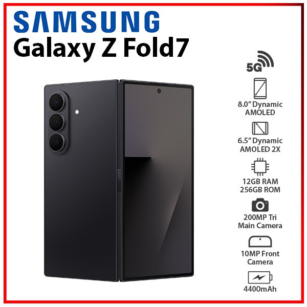 Samsung Galaxy Z Fold7 5G JETBLACK 12GB+256GB Dual SIM Android