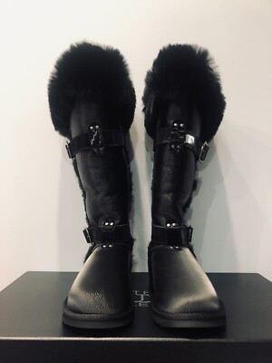 NEW AUSTRALIA LUXE Tsar Tall Double Face Sheepskin Shearling Black