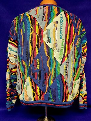 Vintage Coogi Sweater Australia Mans M - L Multi Color 100