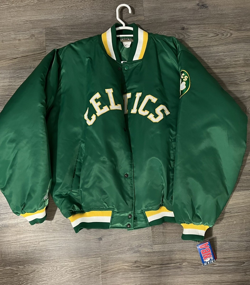 Vintage NBA Boston Celtics Satin Jacket Majestic Hardwood Classics
