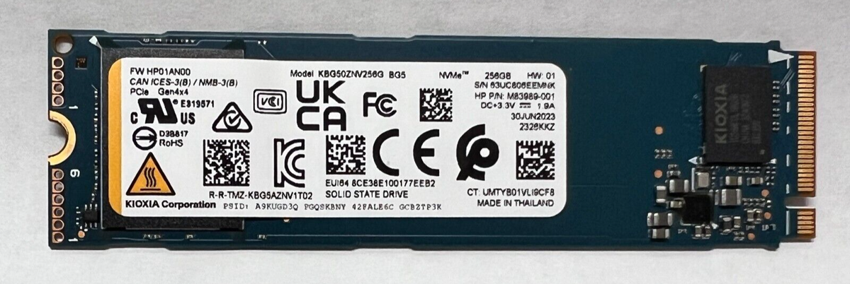 KIOXIA 256GB SSD BG5 M.2 2280 NVMe PCIe Gen4 x4 KBG50ZNV256G