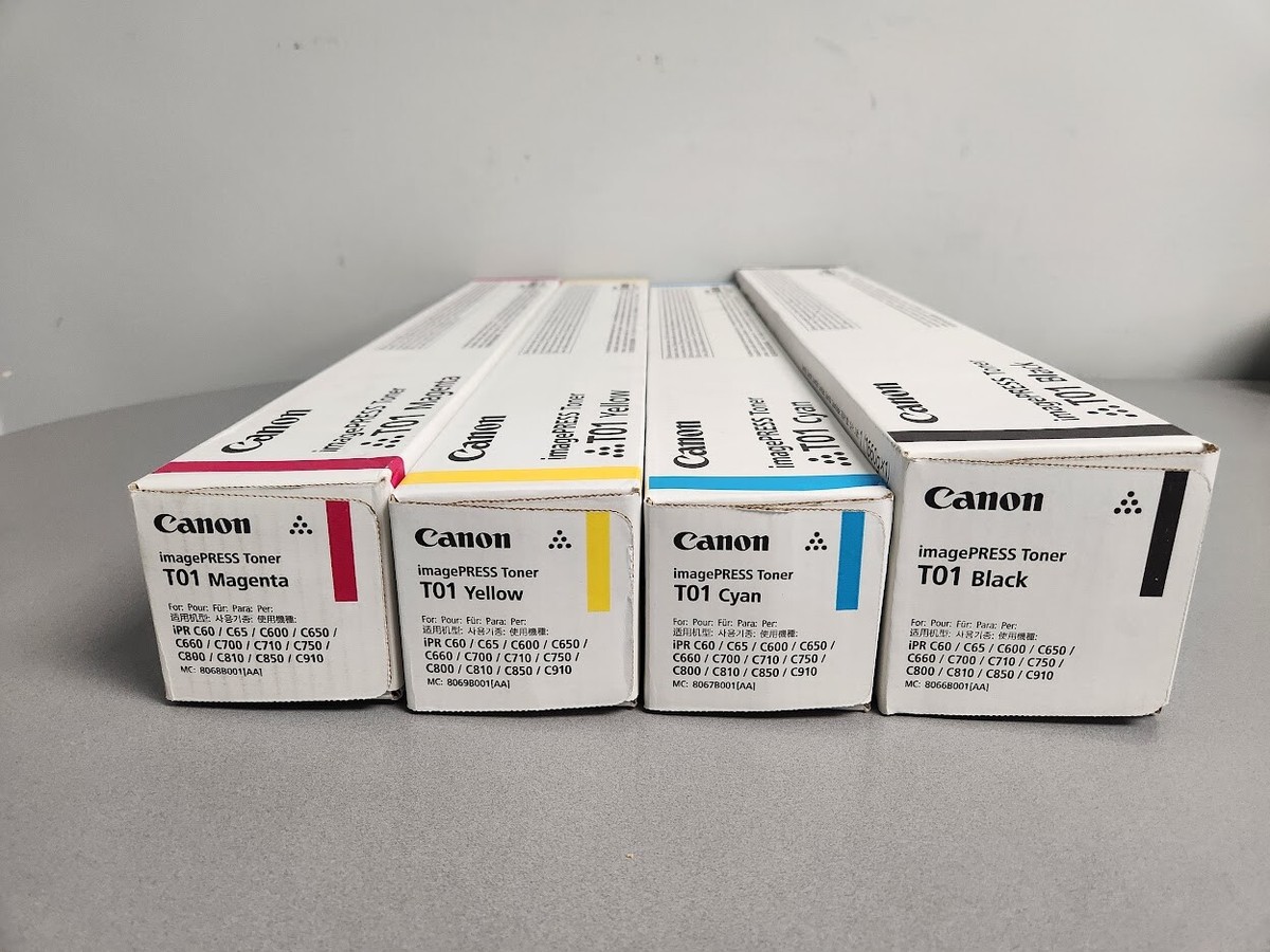 Canon T01 Toner Cartride set Yellow Magenta Cya Black, imagePRESS