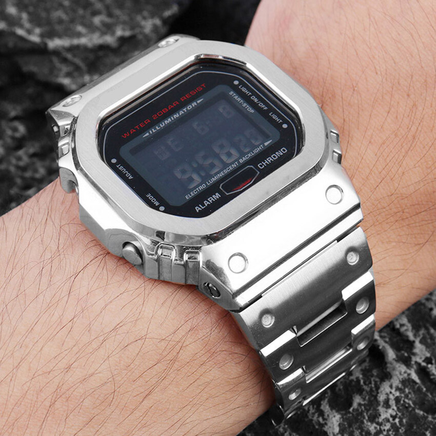 For Casio G-SHOCK DW5600 GWM5610 Metal Bezel Stainless Steel Watch